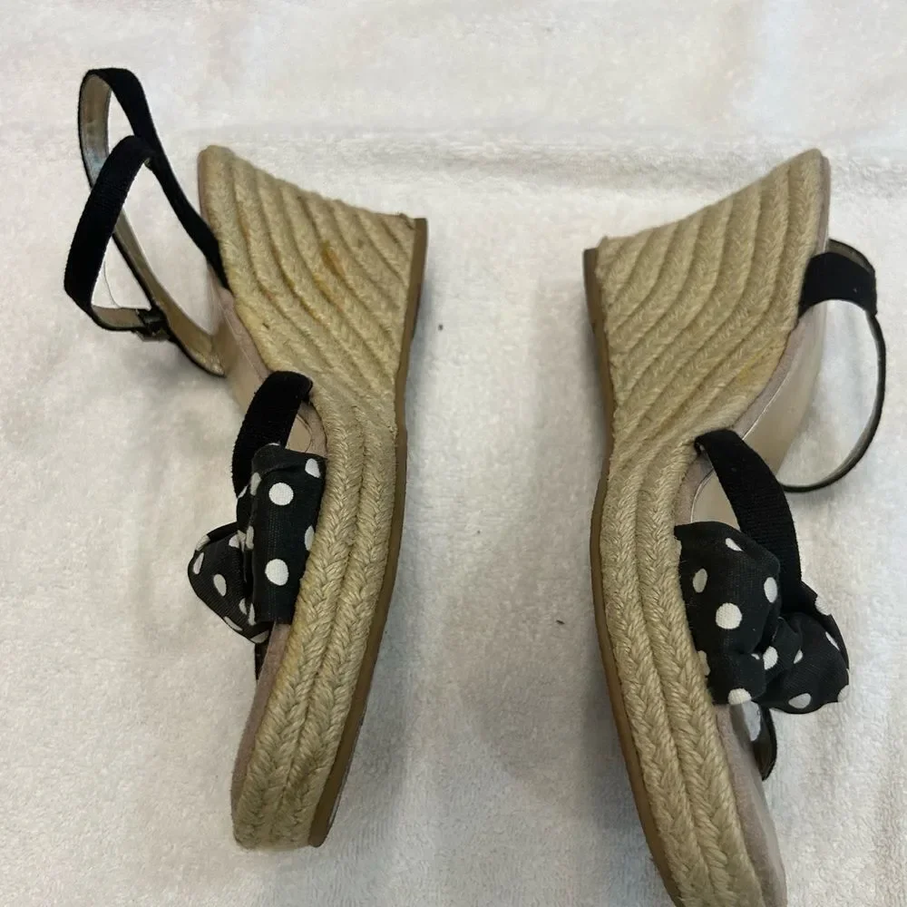 Arizona Jean Company Black and White Espadrilles with Bow Detail